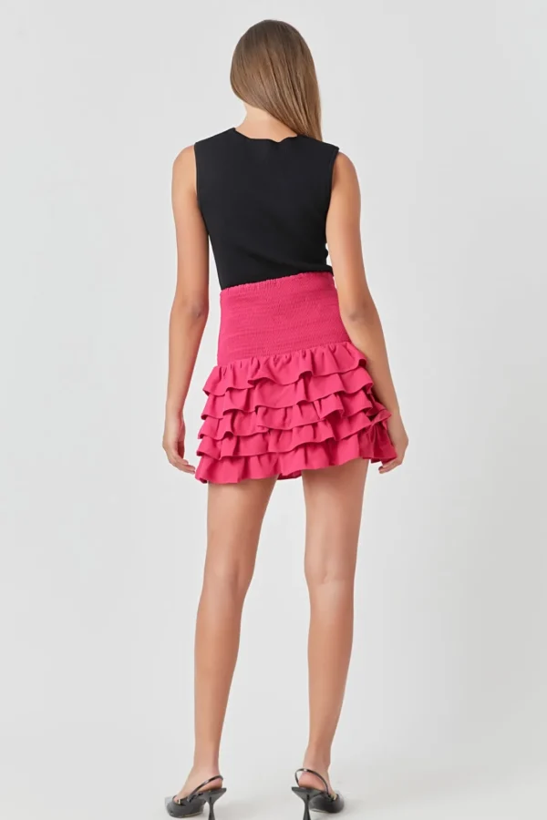 ENDLESS ROSE Skirts | Tops*- Tiered Ruffle Mini Skirt