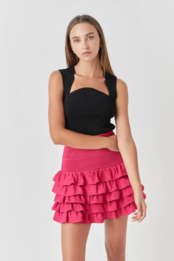 ENDLESS ROSE Skirts | Tops*- Tiered Ruffle Mini Skirt