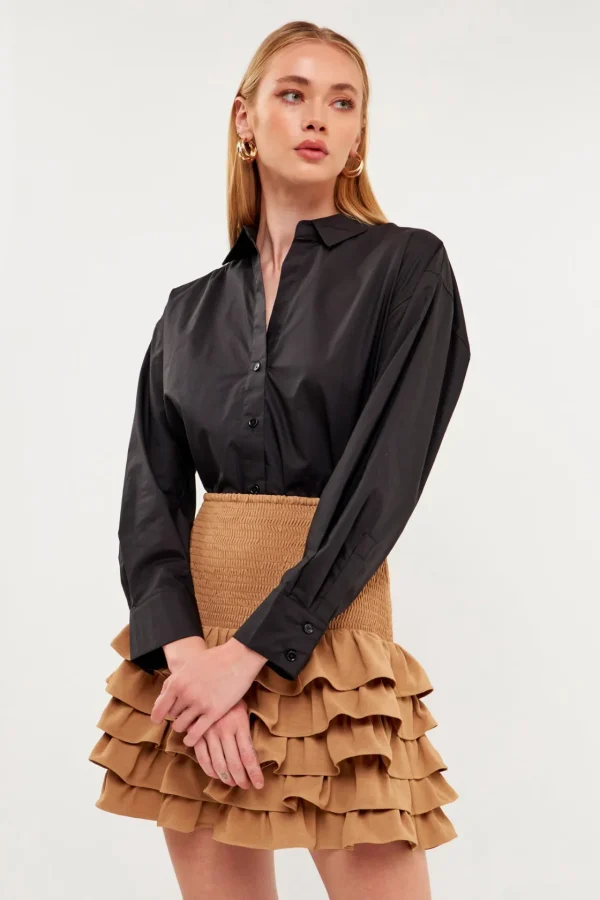 ENDLESS ROSE Skirts | Tops*- Tiered Ruffle Mini Skirt