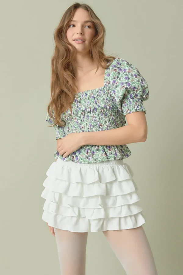 ENDLESS ROSE Skirts | Tops*- Tiered Ruffle Mini Skirt