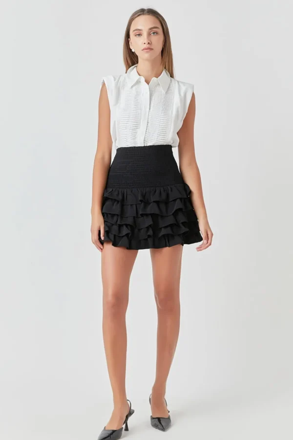 ENDLESS ROSE Skirts | Tops*- Tiered Ruffle Mini Skirt