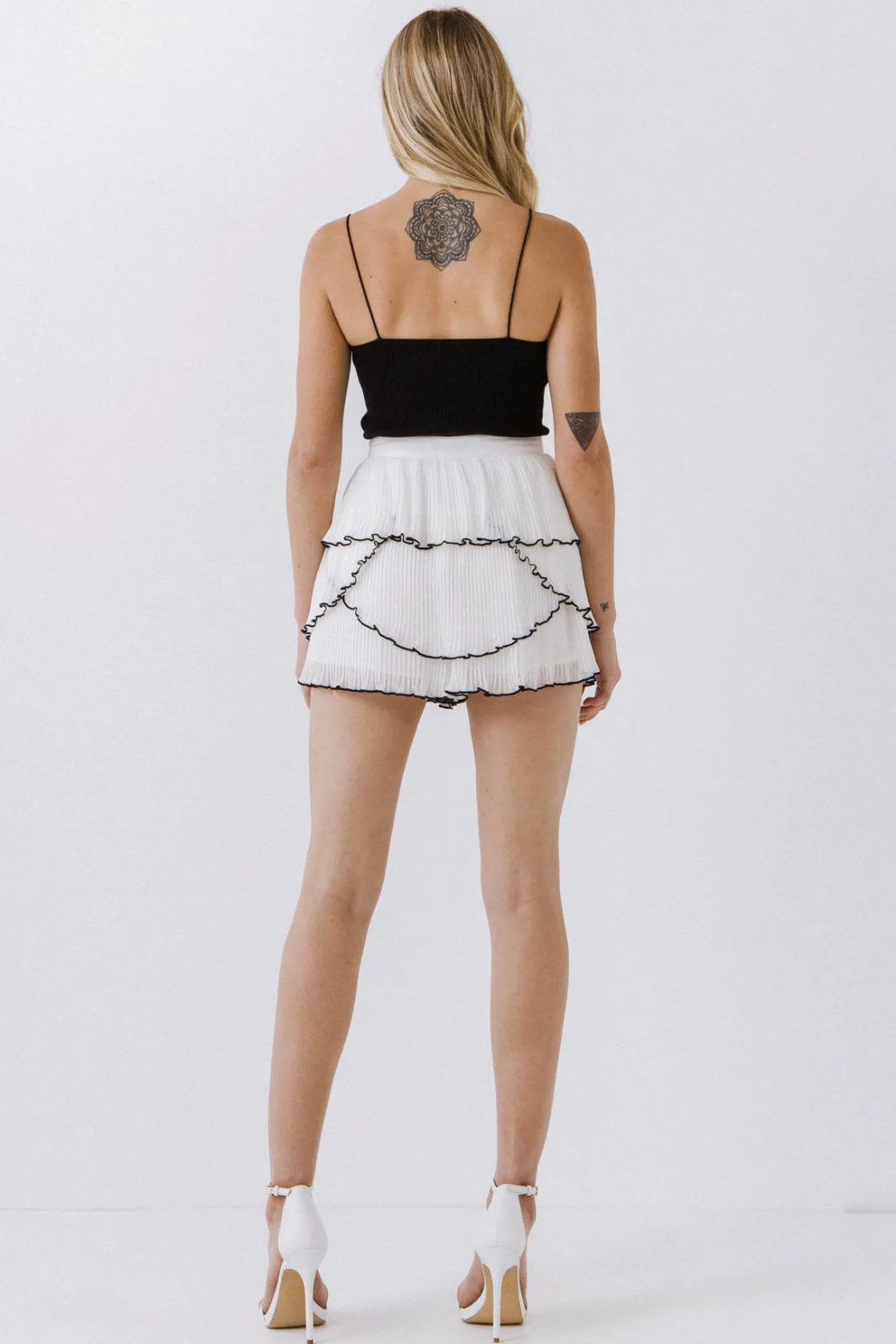 endless_rose__tiered_ruff_7-1.webp ENDLESS ROSE Shorts & Skorts | Tops*- Tiered Ruffle Shorts