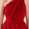 ENDLESS ROSE One Shoulder | Little Black Dress*- Tiered Tulle Mini Dress