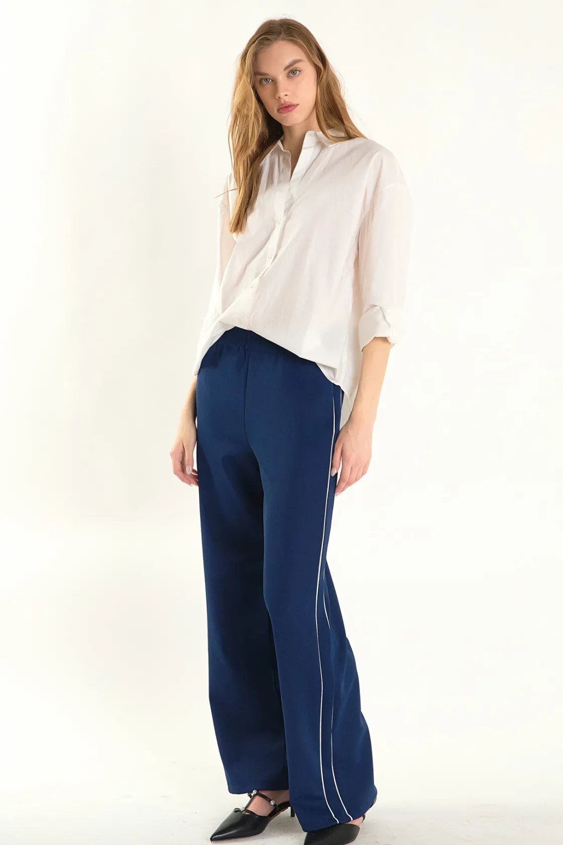endless_rose__track_pants_1.webp ENDLESS ROSE Pants | Tops*- Track Pants with Piping NAVY