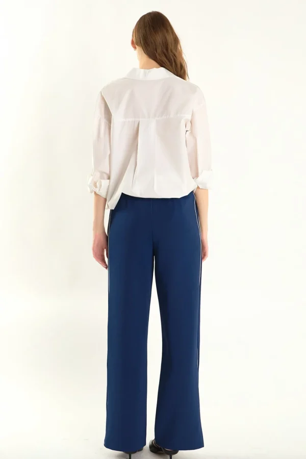 ENDLESS ROSE Pants | Tops*- Track Pants with Piping NAVY