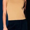 ENDLESS ROSE Tops*- Trim Detail Knit Tank Top