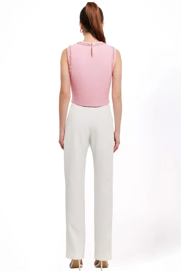 ENDLESS ROSE Tops*- Trim Detail Knit Tank Top