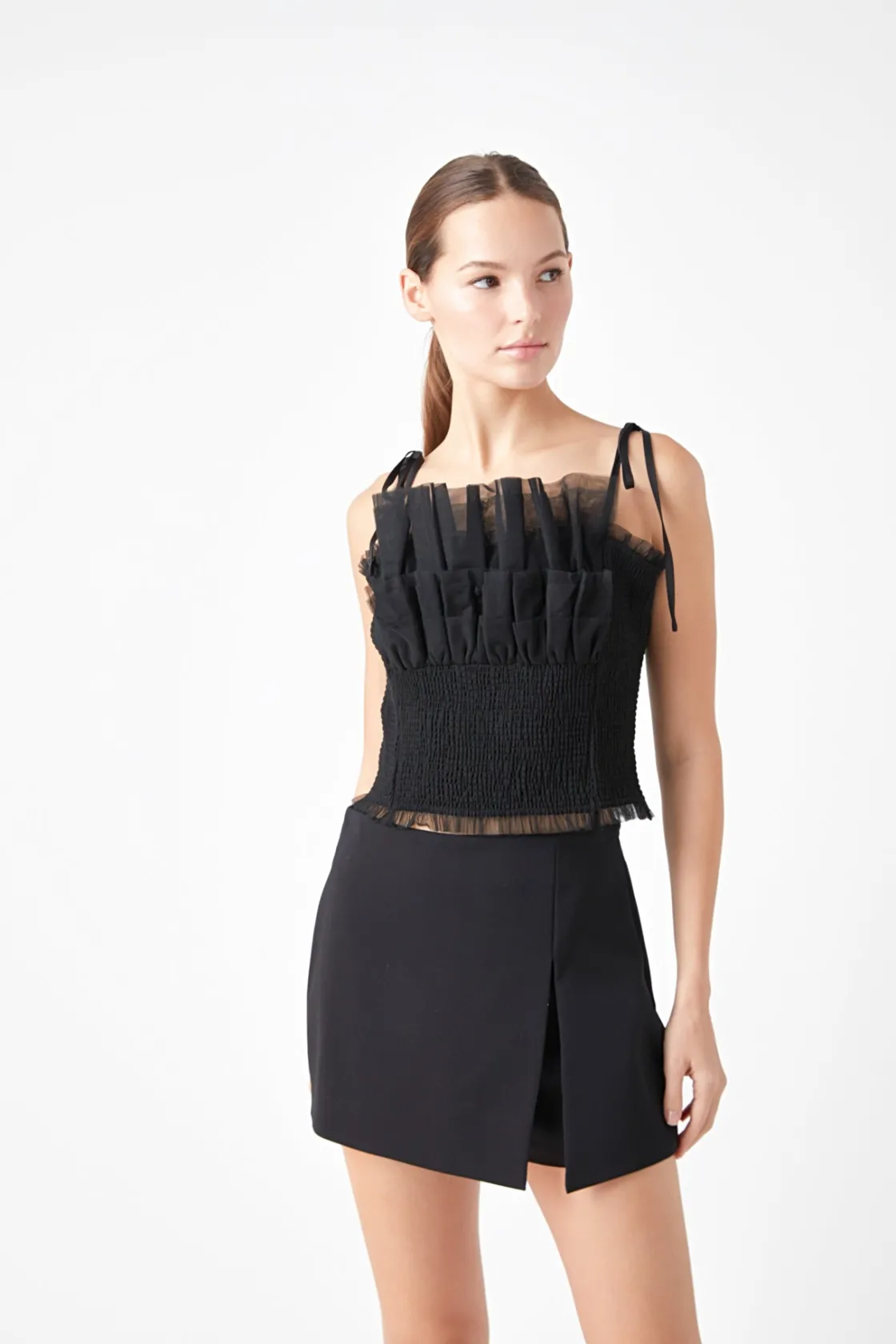 endless_rose__tulle_cropp_3.webp ENDLESS ROSE Tops*- Tulle Cropped Top