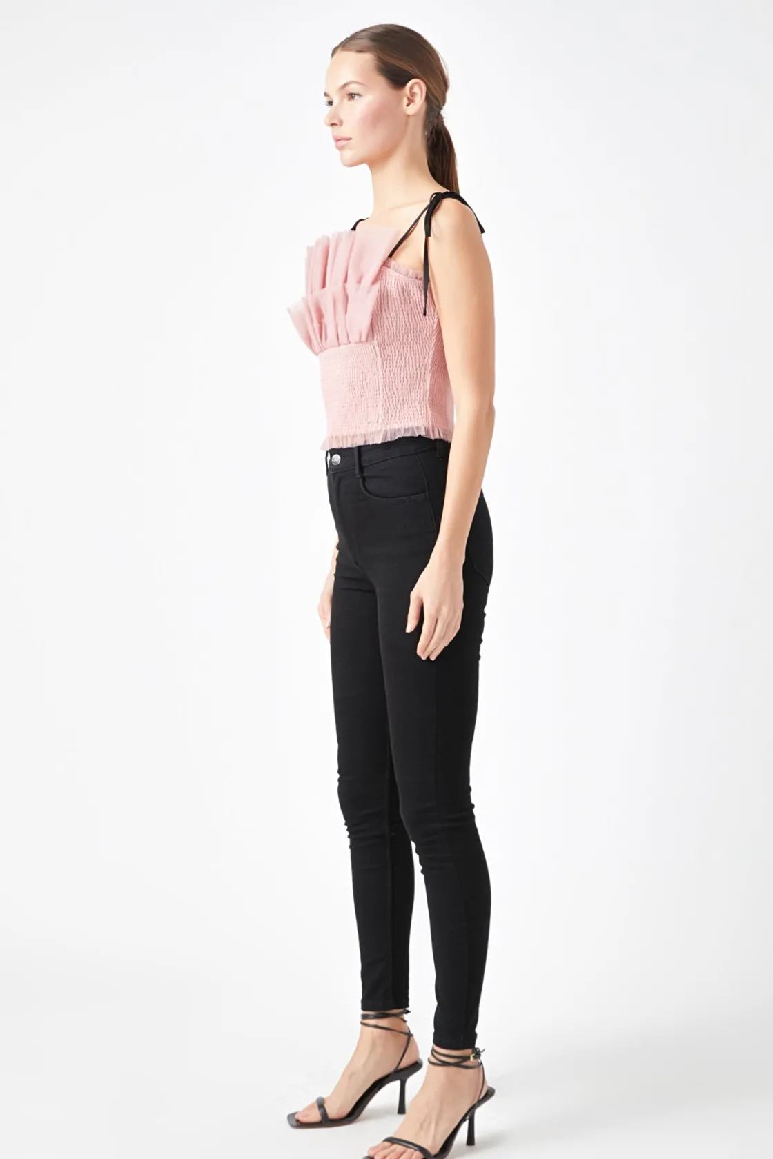 endless_rose__tulle_cropp_6.webp ENDLESS ROSE Tops*- Tulle Cropped Top