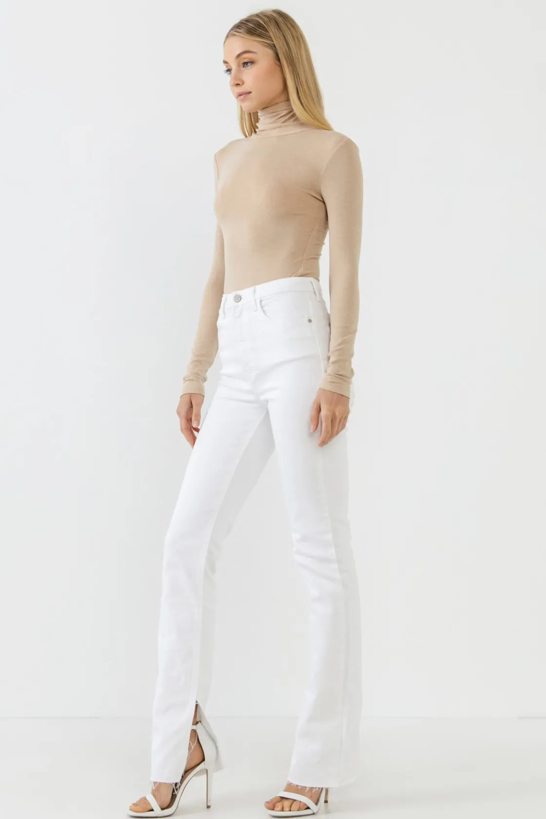 endless_rose__turtle_neck_1.webp ENDLESS ROSE Tops*- Turtle Neck Long Sleeve Knit Top