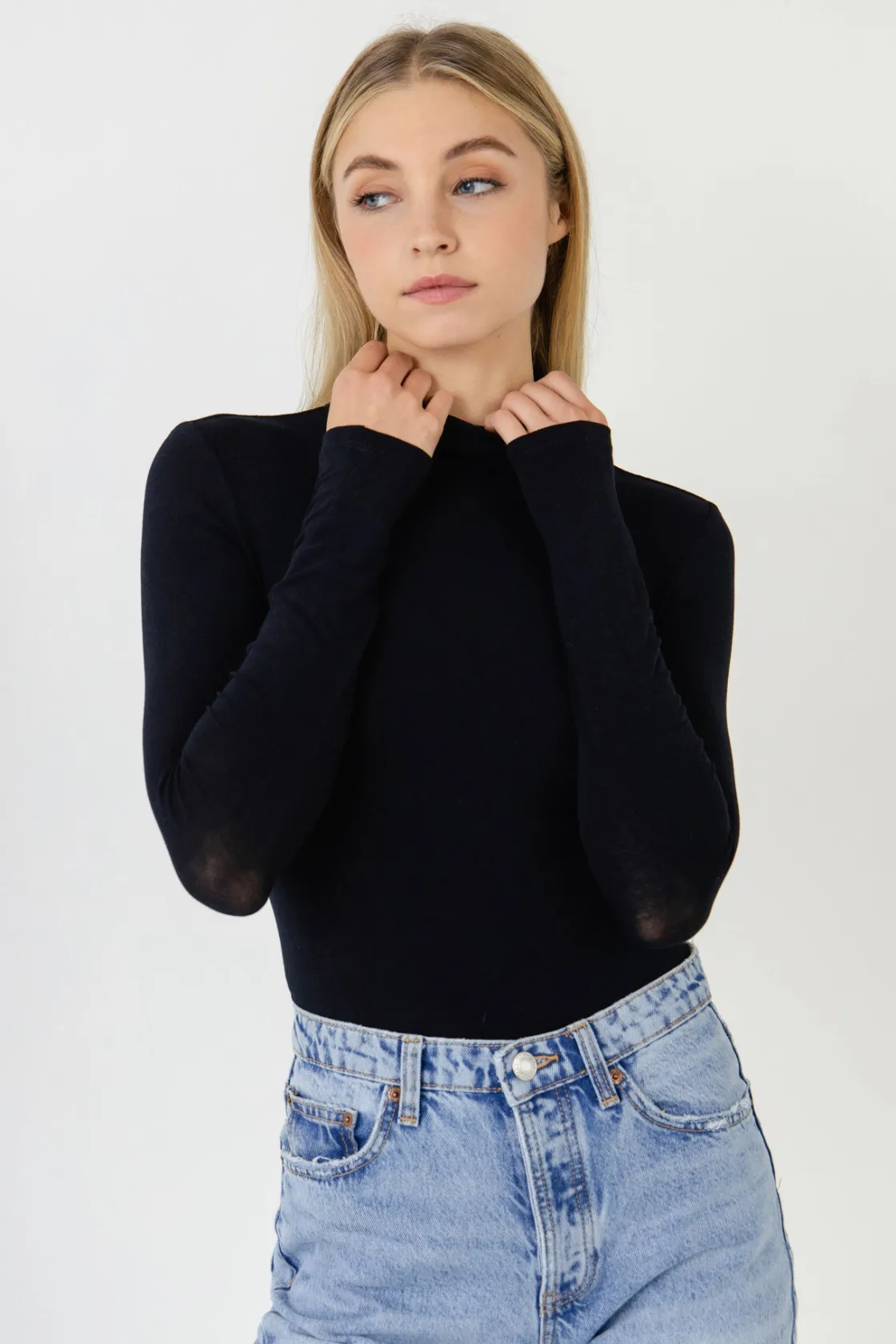 endless_rose__turtle_neck_13.webp ENDLESS ROSE Tops*- Turtle Neck Long Sleeve Knit Top