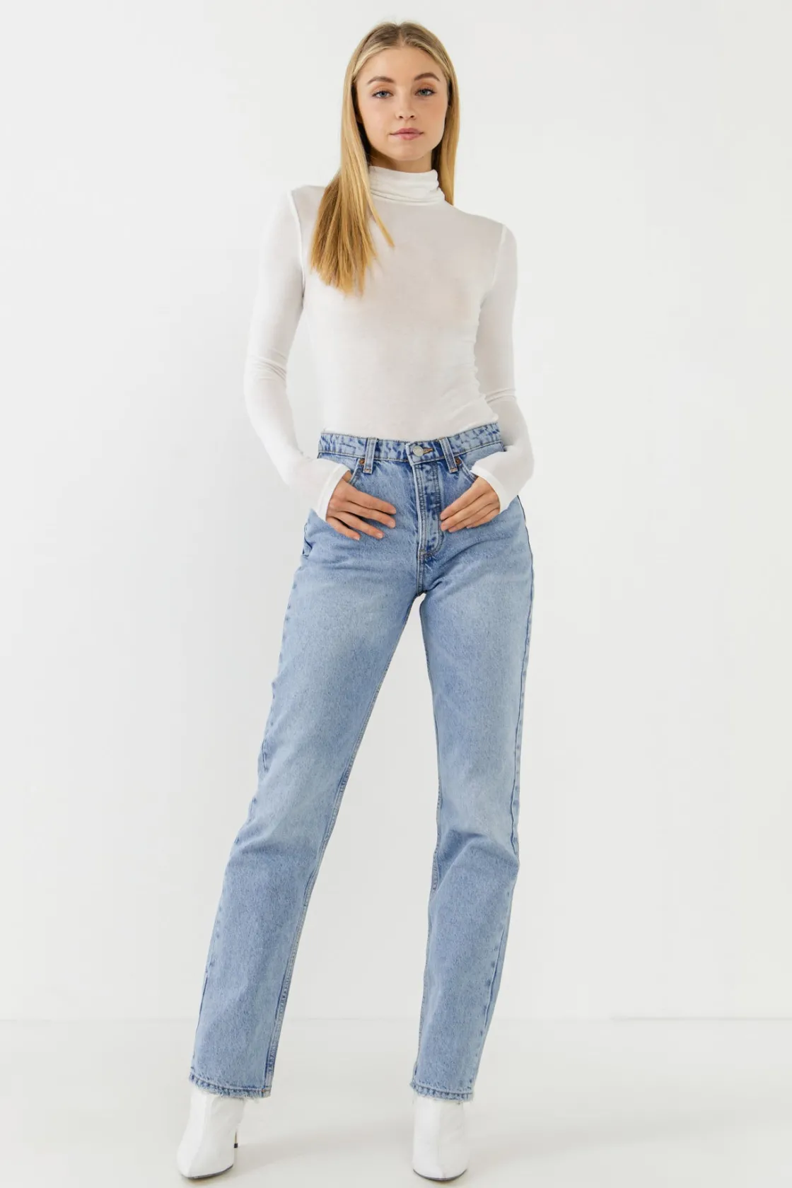 endless_rose__turtle_neck_4.webp ENDLESS ROSE Tops*- Turtle Neck Long Sleeve Knit Top