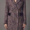 ENDLESS ROSE Blazers | Tops*- Tweed Blazer Dress BORDEAUX