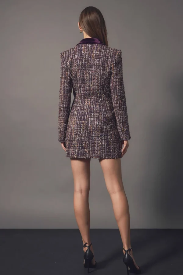 ENDLESS ROSE Blazers | Tops*- Tweed Blazer Dress BORDEAUX