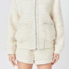 ENDLESS ROSE Matching Sets | Jackets & Coats*- Tweed Bomber Jacket IVORY
