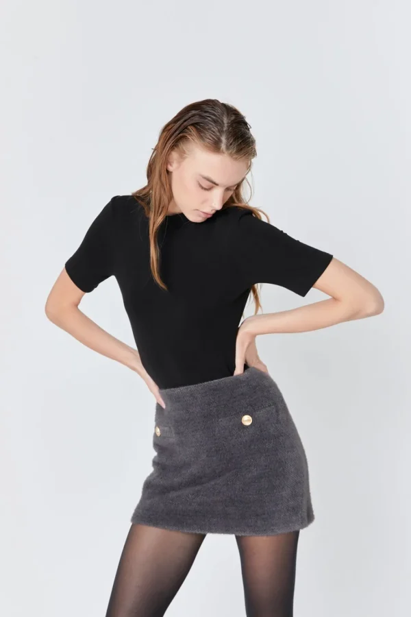 ENDLESS ROSE Matching Sets | Skirts*- Tweed Boucle Skirt GREY