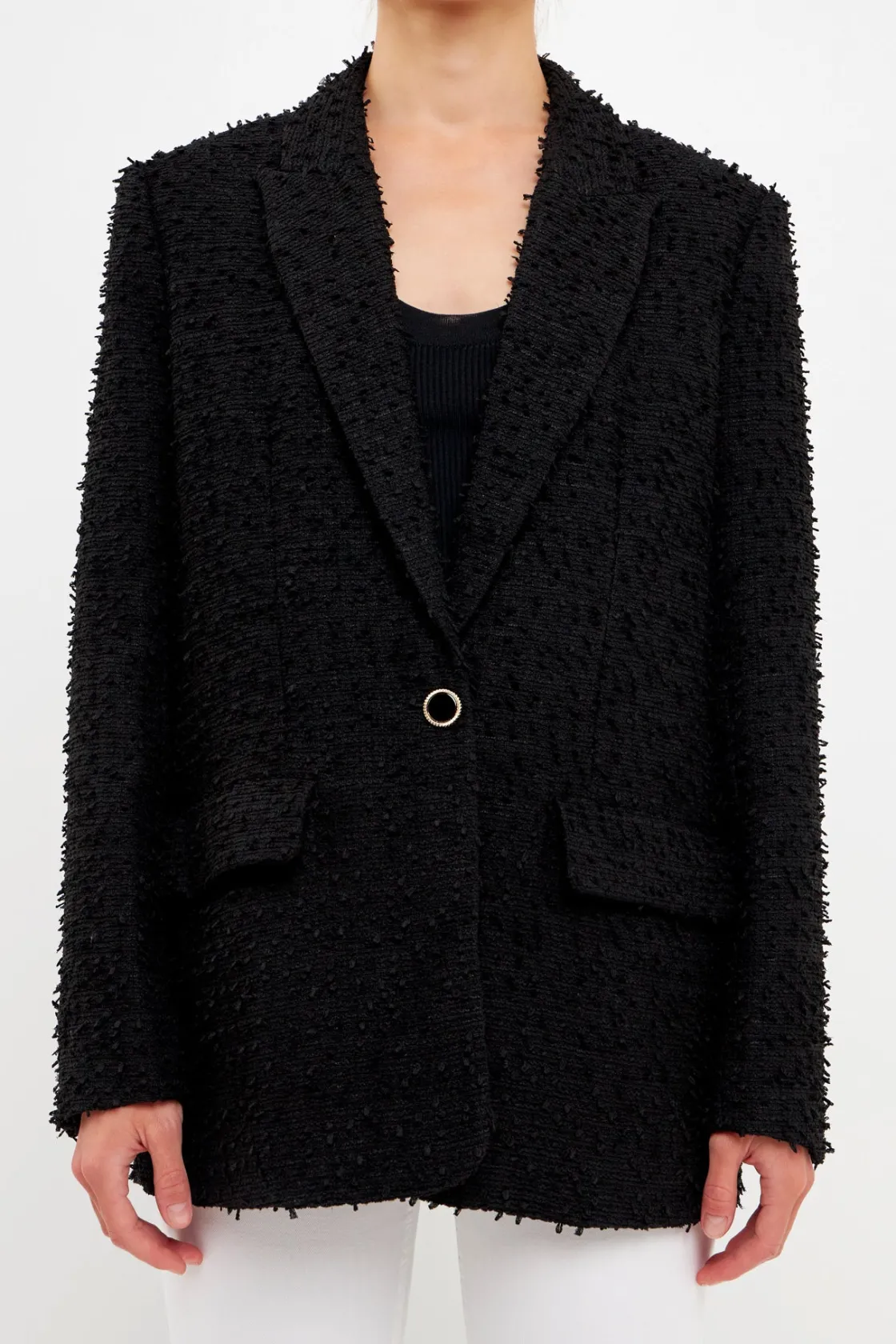 endless_rose__tweed_boyfr_10.webp ENDLESS ROSE Matching Sets | Blazers*- Tweed Boyfriend Blazer