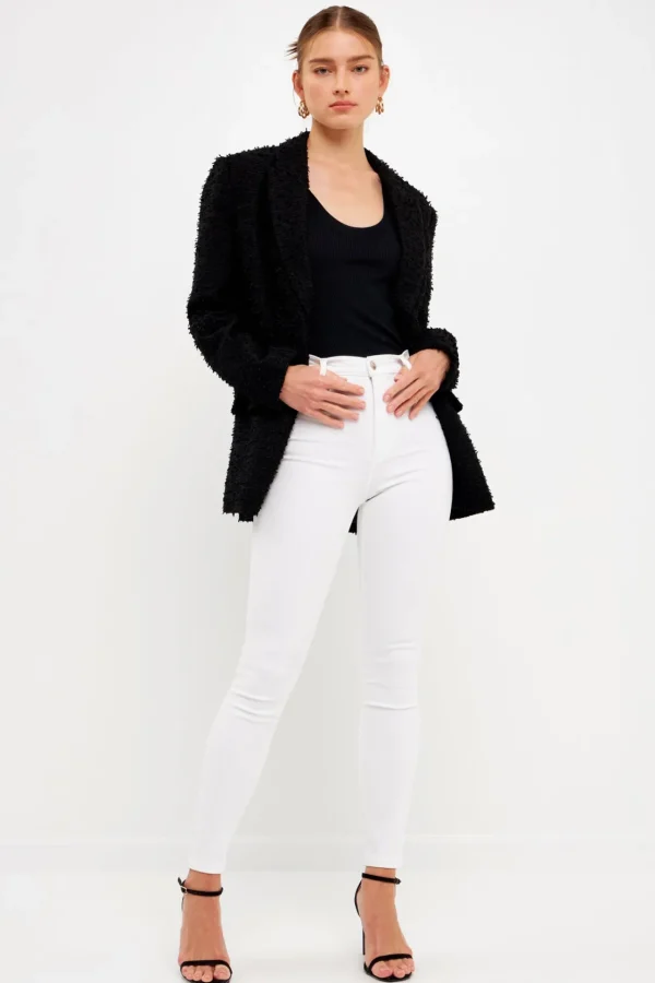 ENDLESS ROSE Matching Sets | Blazers*- Tweed Boyfriend Blazer