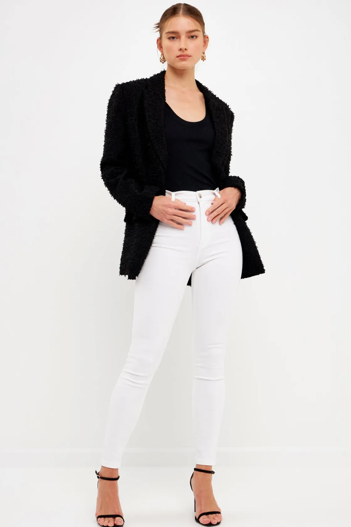 endless_rose__tweed_boyfr_9.webp ENDLESS ROSE Matching Sets | Blazers*- Tweed Boyfriend Blazer