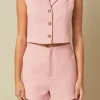 ENDLESS ROSE Matching Sets | Tops*- Tweed Collared Vest