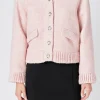 ENDLESS ROSE Jackets & Coats | Tops*- Tweed Collared Jacket BLUSHPINK