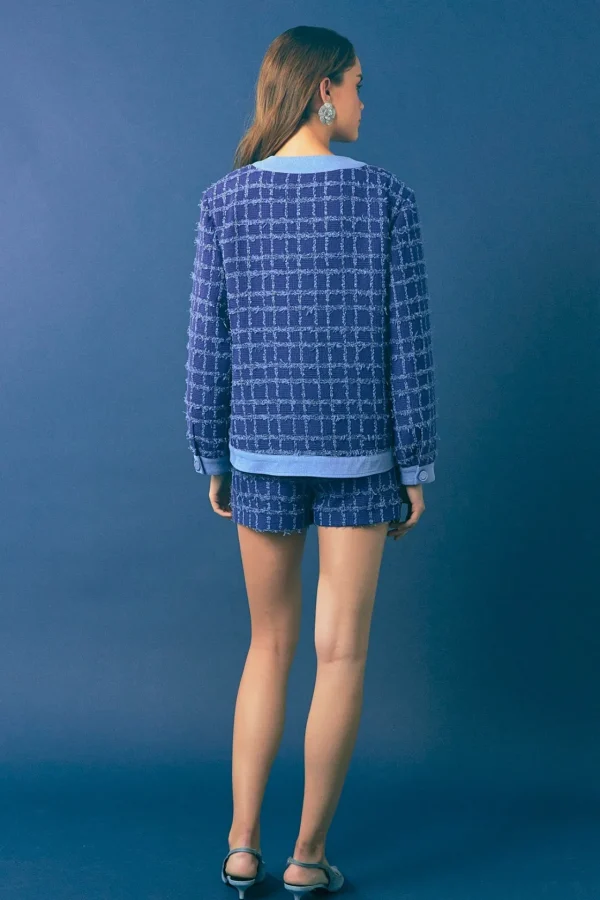ENDLESS ROSE Denim | Matching Sets*- Tweed Jacket DENIM
