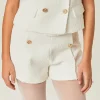 ENDLESS ROSE Matching Sets | Shorts & Skorts*- Tweed Double Button Shorts WHITE