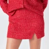 ENDLESS ROSE Matching Sets | Tops*- Tweed High Slit Skort RED