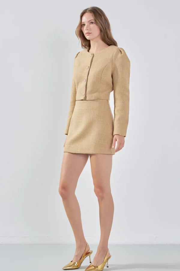 ENDLESS ROSE Matching Sets | Skirts*- Tweed H-Line Mini Skirt