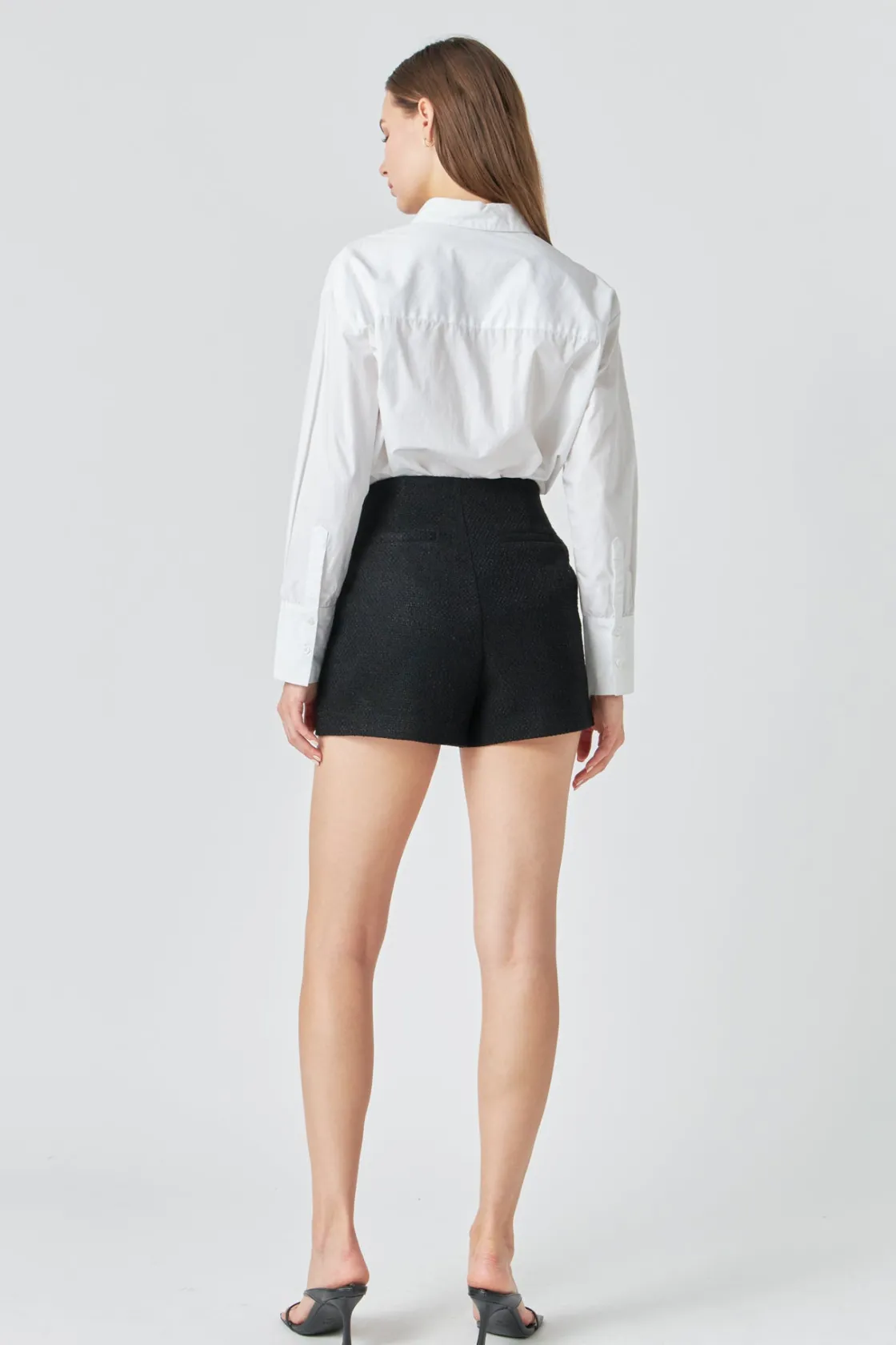 endless_rose__tweed_mid_r_7.webp ENDLESS ROSE Matching Sets | Shorts & Skorts*- Tweed Mid Rise Shorts