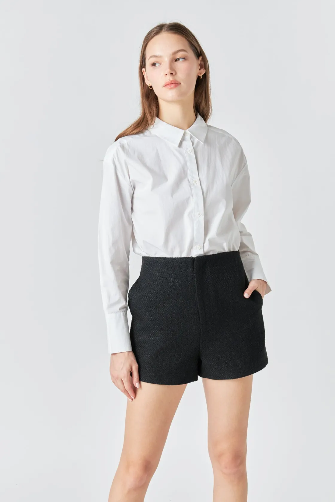 endless_rose__tweed_mid_r_8.webp ENDLESS ROSE Matching Sets | Shorts & Skorts*- Tweed Mid Rise Shorts