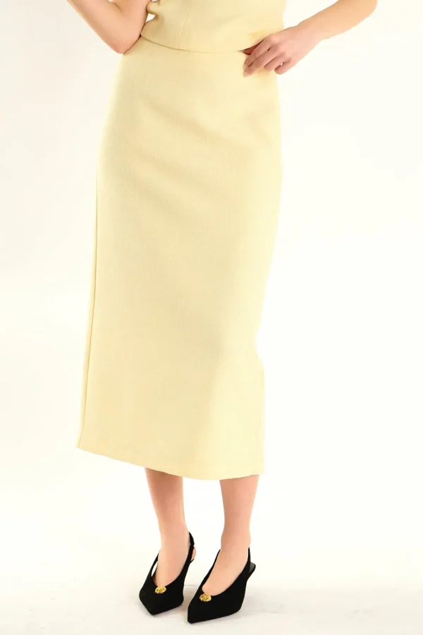 ENDLESS ROSE Matching Sets | Skirts*- Tweed Midi Skirt BUTTER