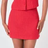 ENDLESS ROSE Matching Sets | Skirts*- Tweed Mini Skirt RED