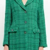 ENDLESS ROSE Jackets & Coats | Blazers*- Tweed 3pc Button Long Blazer GREEN