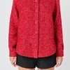 ENDLESS ROSE Matching Sets | Tops*- Tweed Shirt RED