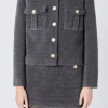 ENDLESS ROSE Matching Sets | Jackets & Coats*- Tweed Soft Brushed Buttoned Jacket GREY