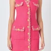 ENDLESS ROSE Tweed Dresses | Tops*- Tweed Trim Sleeveless Dress FUCHSIA