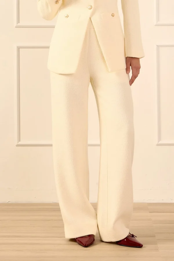 ENDLESS ROSE Matching Sets | Pants*- Tweed Wide Pants CREAM