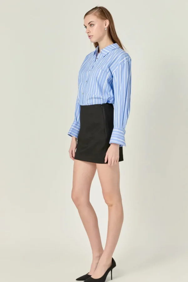 ENDLESS ROSE Skirts | Tops*- Twill Mini Skirt BLACK