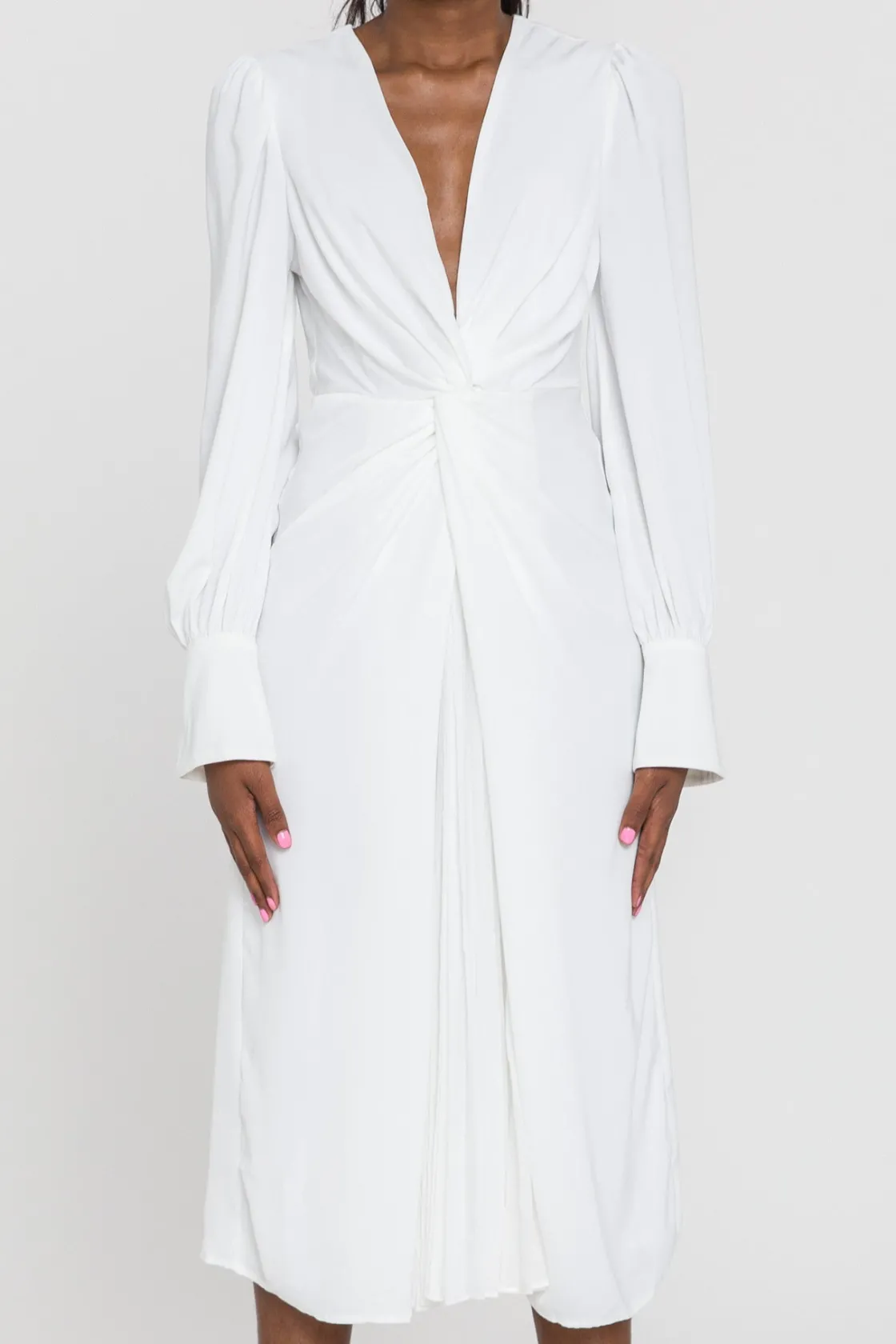 endless_rose__twist_front_0.webp ENDLESS ROSE Tops*- Twist Front Midi Dress IVORY