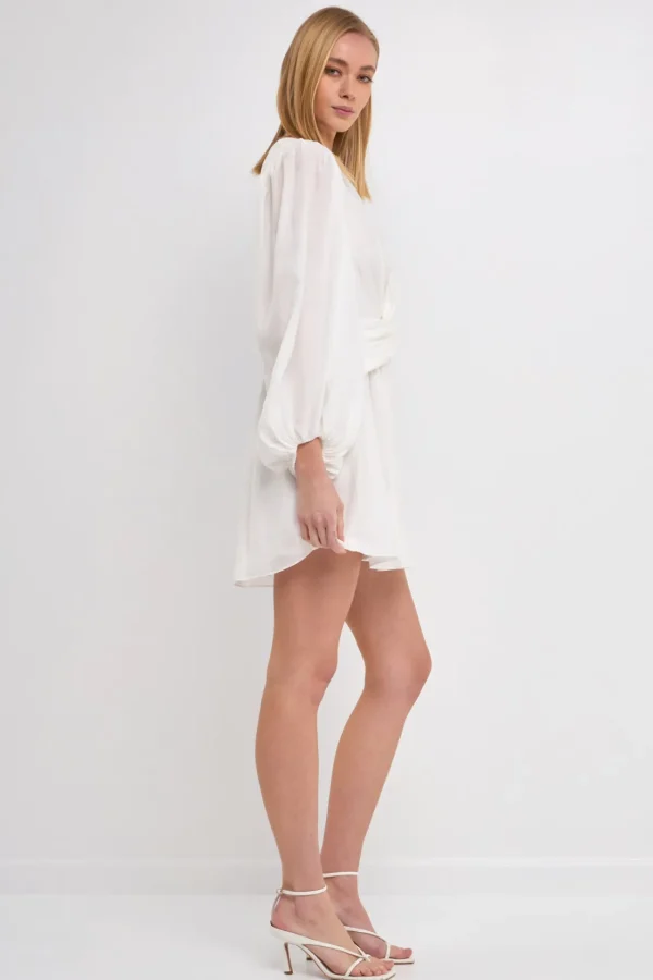 ENDLESS ROSE White Dresses | Tops*- Twist Front Mini Dress WHITE