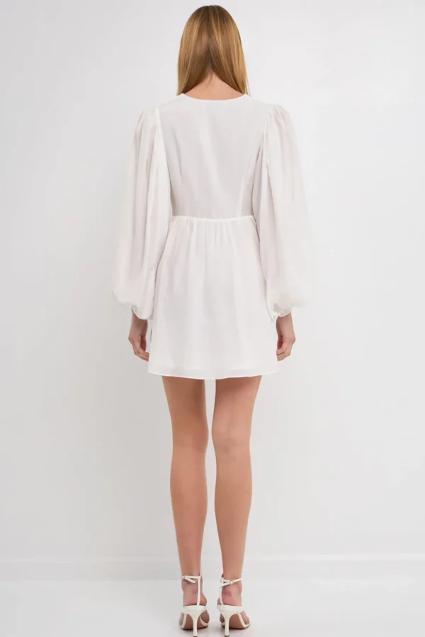 ENDLESS ROSE White Dresses | Tops*- Twist Front Mini Dress WHITE