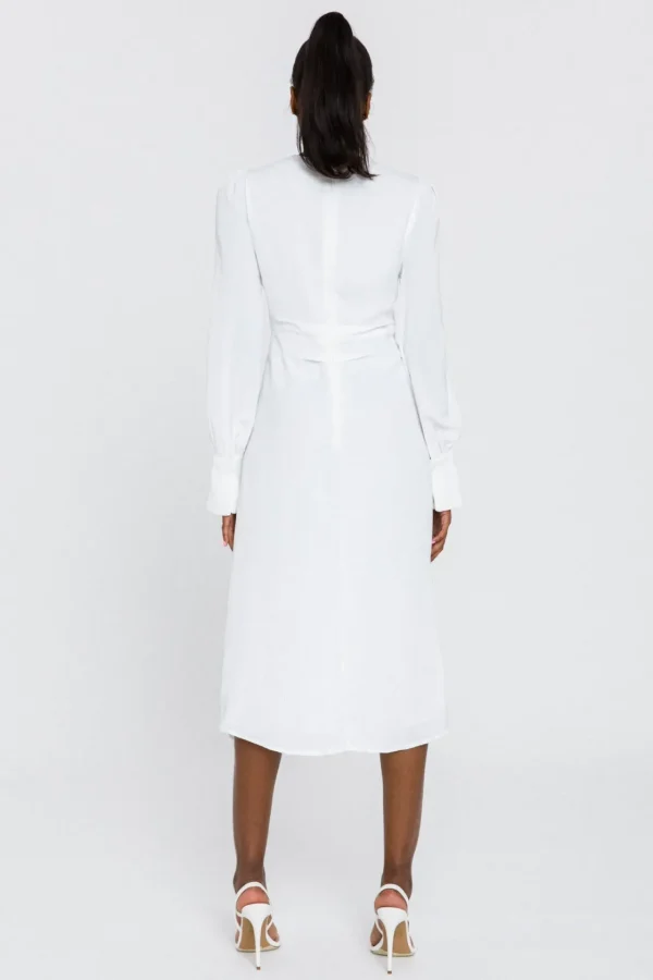 ENDLESS ROSE Tops*- Twist Front Midi Dress IVORY