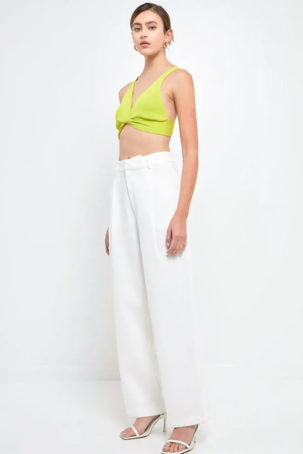 ENDLESS ROSE Tops*- Twisted Ribbed Bralette