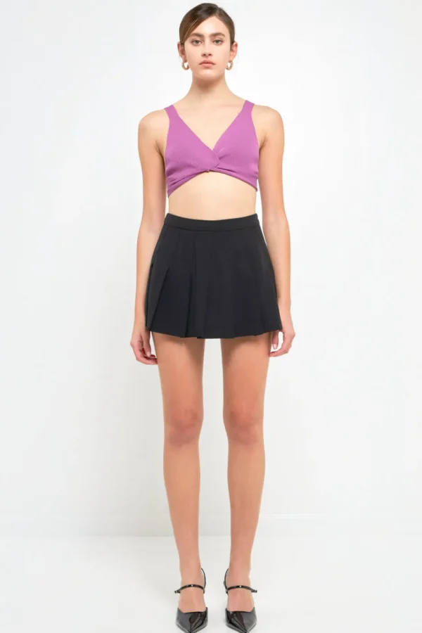 ENDLESS ROSE Tops*- Twisted Ribbed Bralette