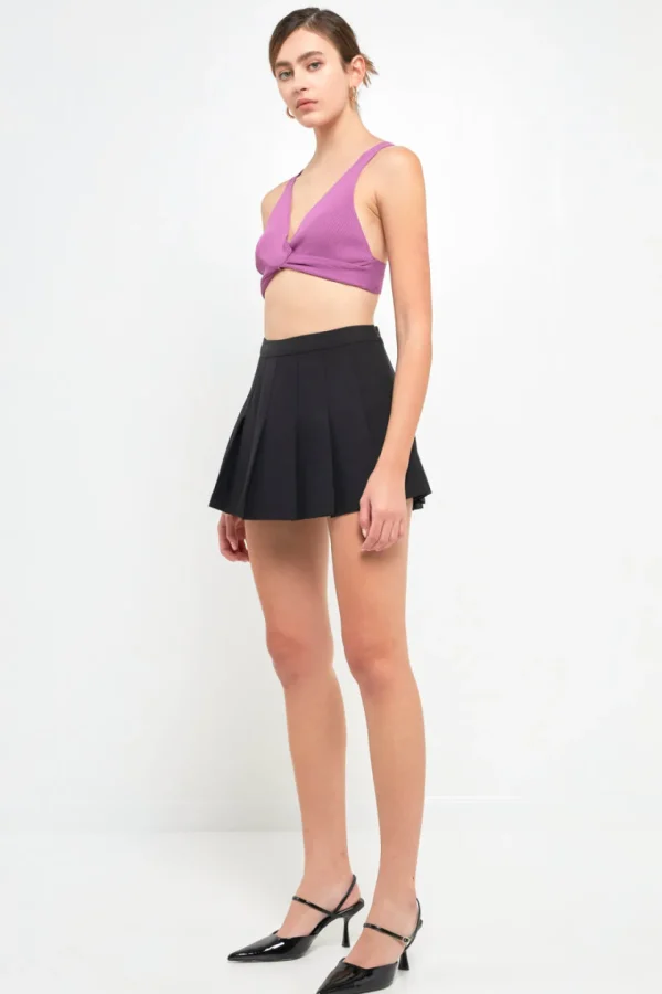 ENDLESS ROSE Tops*- Twisted Ribbed Bralette