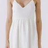 ENDLESS ROSE Tops*- Two Tiered Midi Dress OFFWHITE