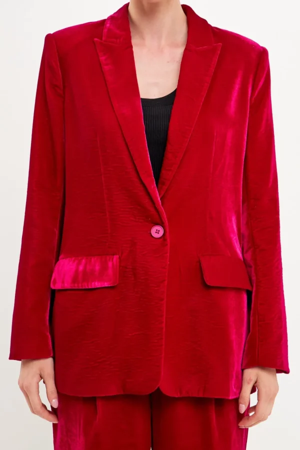 ENDLESS ROSE Blazers | Tops*- Velvet Blazer