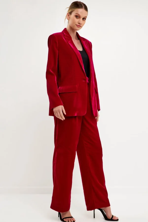 ENDLESS ROSE Blazers | Tops*- Velvet Blazer