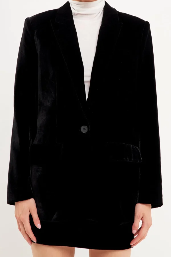 ENDLESS ROSE Blazers | Tops*- Velvet Blazer